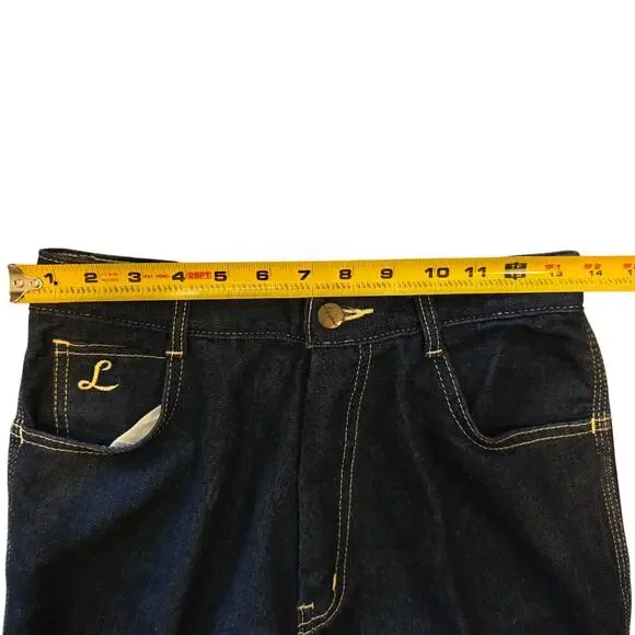 Vintage Longstreet High Waisted Dark Wash Flare Leg Denim Jeans Waist 25 - Picture 3 of 7